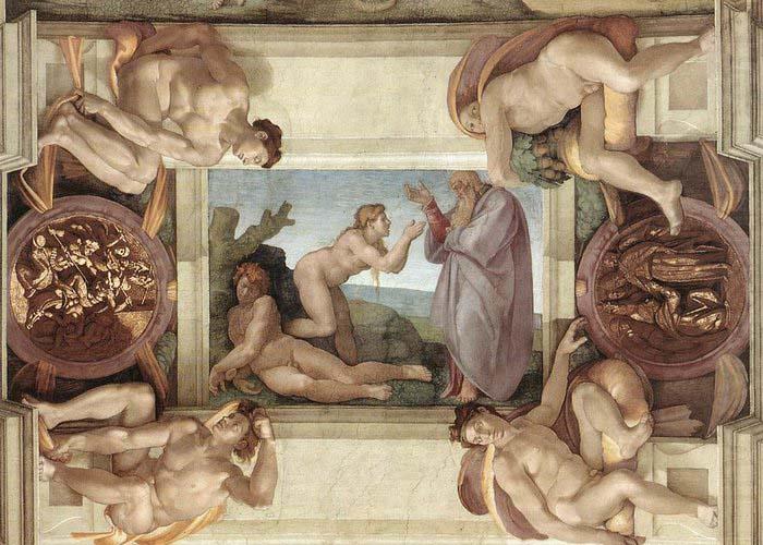 Michelangelo Buonarroti Creation of Eve china oil painting image